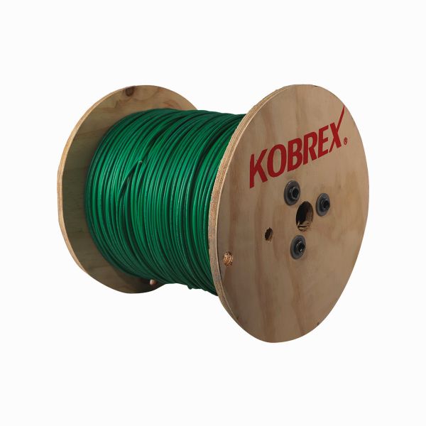 KOBREX. CABLE DE COBRE THW-LS CAL. 8 AWG VERDE - CARRETE 1000MTS