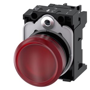 SIEMENS .LAMPARA DE SENALIZACION 22MM REDONDO PLASTICO ROJO 110 V CA